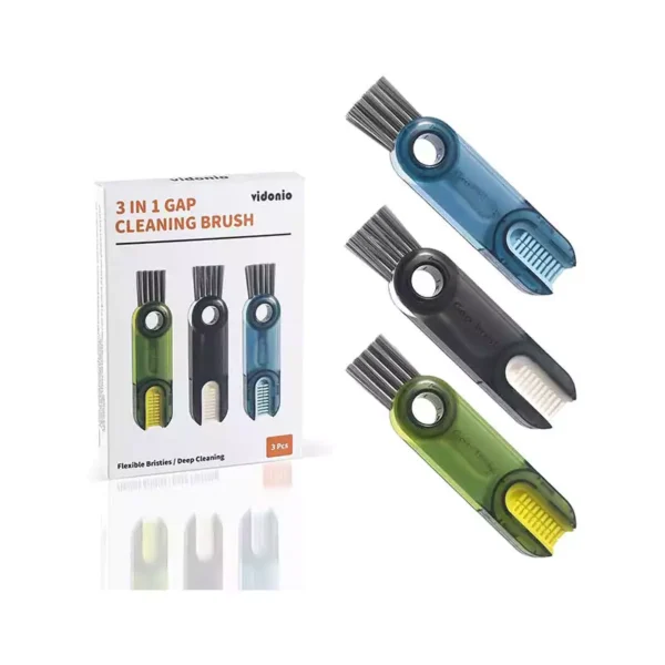 3 in 1 Cup Lid Gap Cleaning Brush Set, Multifunctional Insulation Bottle Cleaning Tools, Mutipurpose Tiny Silicone Cup Holder Cleaner, Home Kitchen Cleaning Tools (3Pcs)
